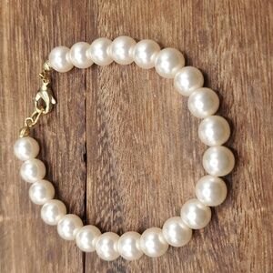 B2807 embrace of love faux‎ pearl bracelet